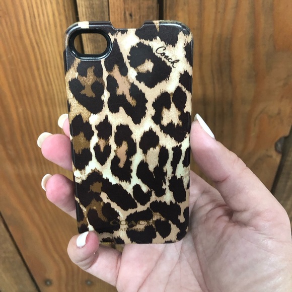 Coach Accessories - Coach iPhone 4 leopard print phone case